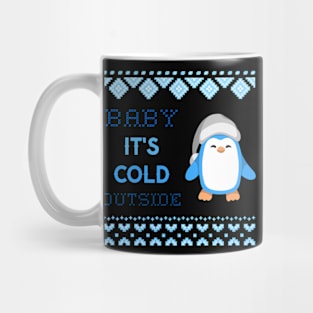 Baby Its Cold Outside Penguin Christmas Winter Mug